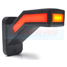 WAS W168.2 12v/24v Right Hand Red White Amber Neon LED End Outline Stalk Marker Light Lamp